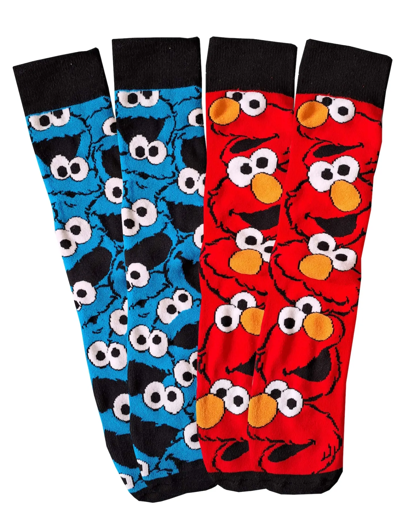 Licence Cookie & Elmo 2pk Slipper Socks