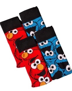 Licence Cookie & Elmo 2pk Slipper Socks