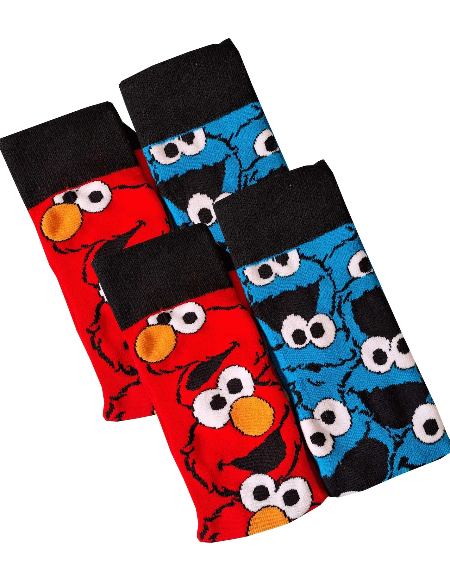 Licence Cookie & Elmo 2pk Slipper Socks
