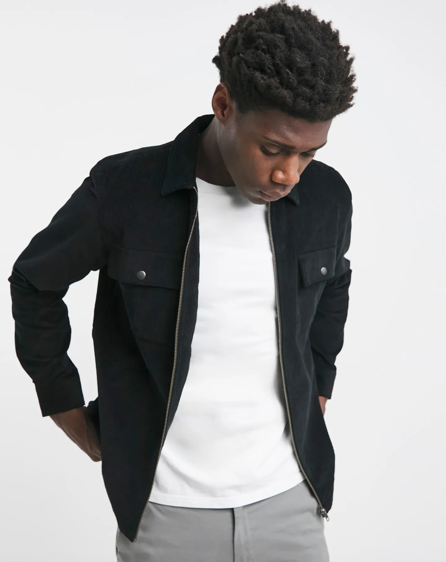 Jacamo Cord Zip Through Overshirt