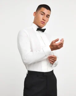 Jacamo Cotton Poplin Dinner Shirt Set With Bow Tie