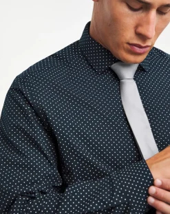 Jacamo Cutaway Collar Polka Dot Formal Shirt
