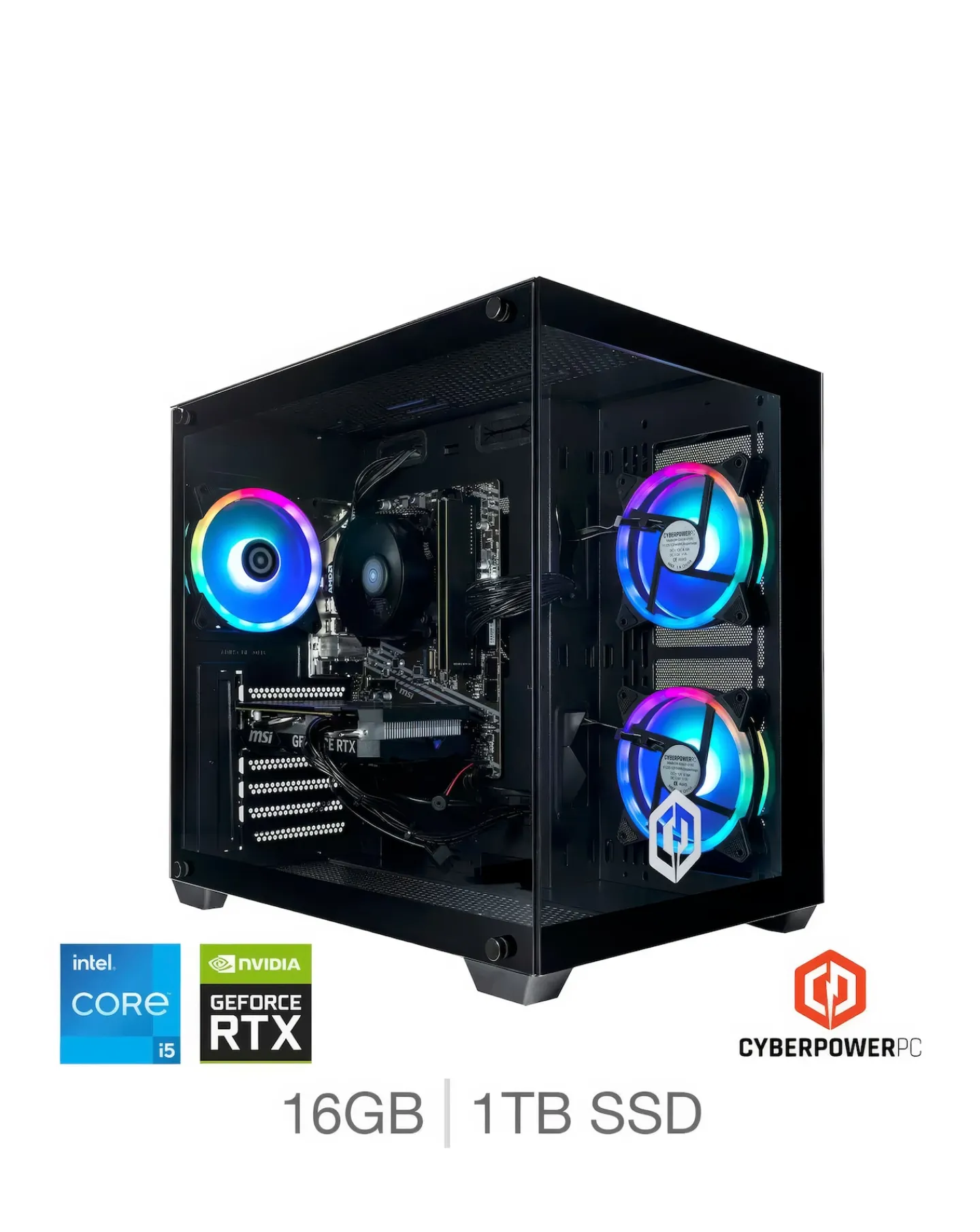 CyberPowerPC Ark Intel Core i5-14400F NVIDIA GeForce RTX 4060 NVMe SSD Gaming PC