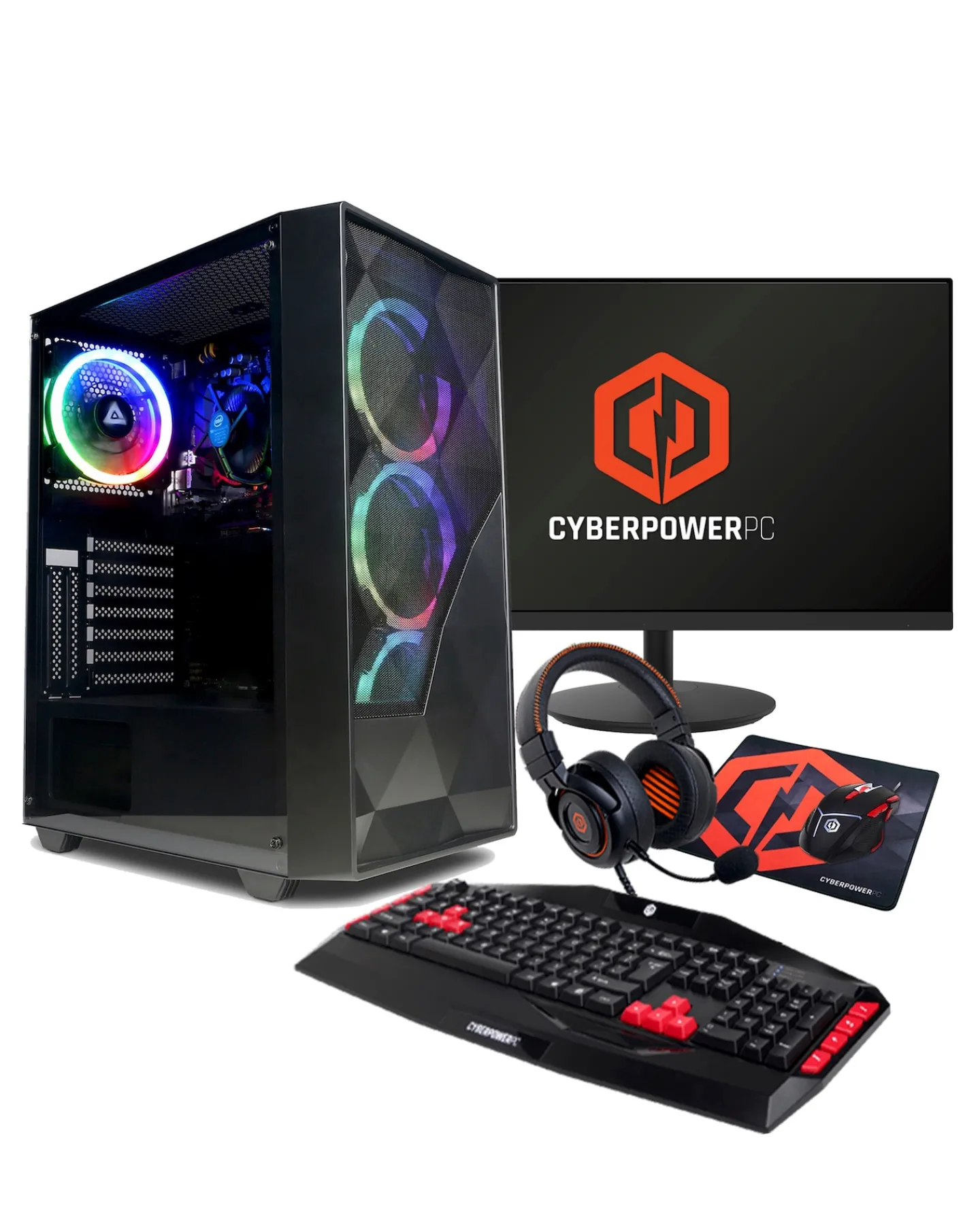 CyberPowerPC Eurus AMD Ryzen 5 5600G, 8GB RAM, 500GB NVMe SSD Gaming Bundle