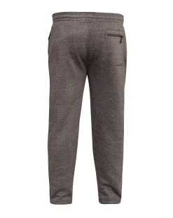 D555 Albert Heavy Weight Jogging Bottom With Open Hem & Zipper Pockets Grey