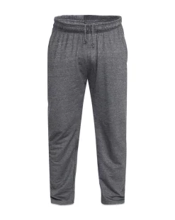 D555 Rory Lightweight Cotton Jogging Bottom With Open Hem & Zipper Pockets Grey