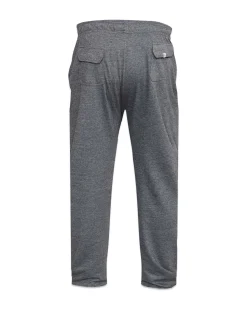 D555 Rory Lightweight Cotton Jogging Bottom With Open Hem & Zipper Pockets Grey