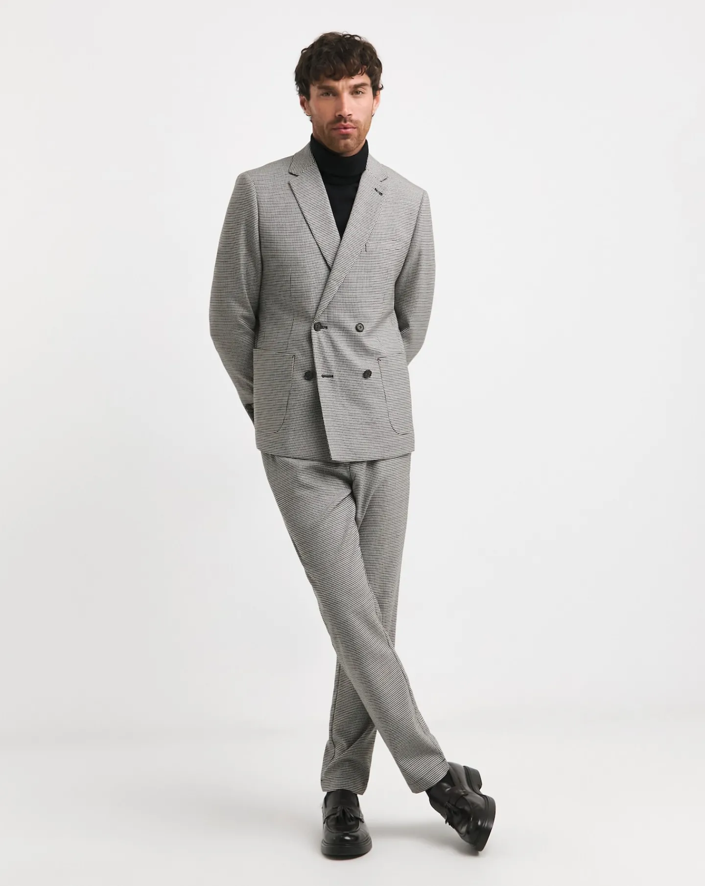 Jacamo Double Breasted Puppytooth Blazer