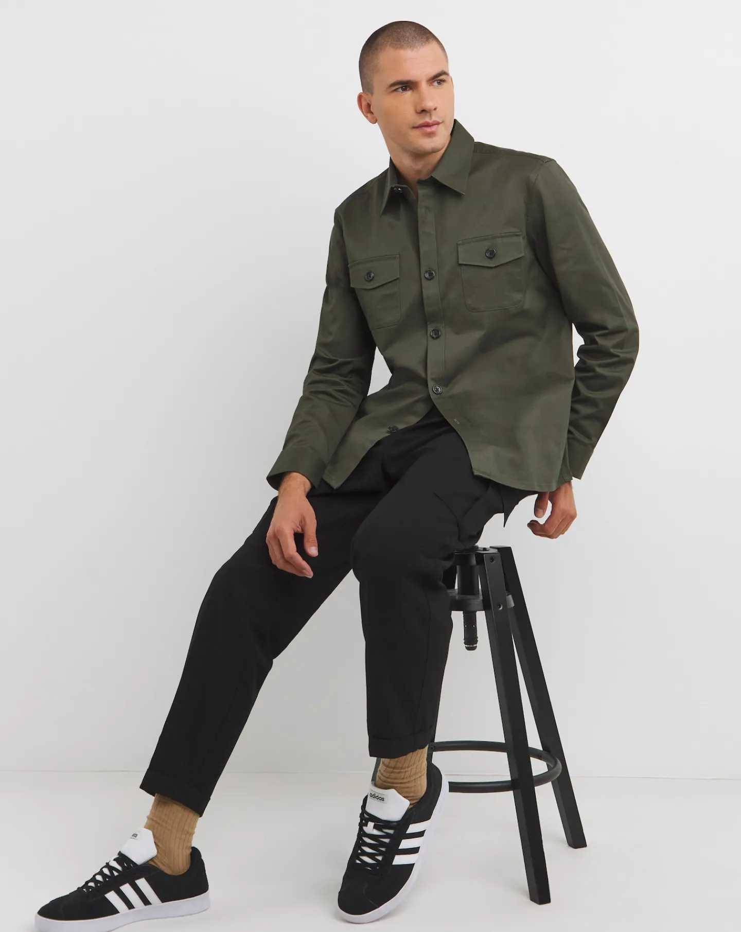 Jacamo Double Pocket Utility Flannel Shirt