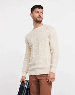 Jacamo Cable Knit Crew Neck