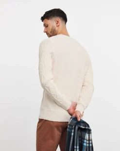Jacamo Cable Knit Crew Neck