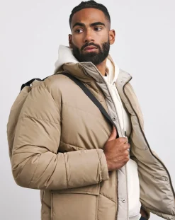 Jacamo Funnel Neck Reversible Puffer Coat