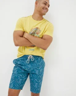 FatFace Camber Leaf Print Swim Shorts