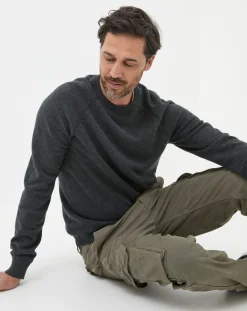 FatFace Rye Cashmere Cotton Crew Neck Jumper