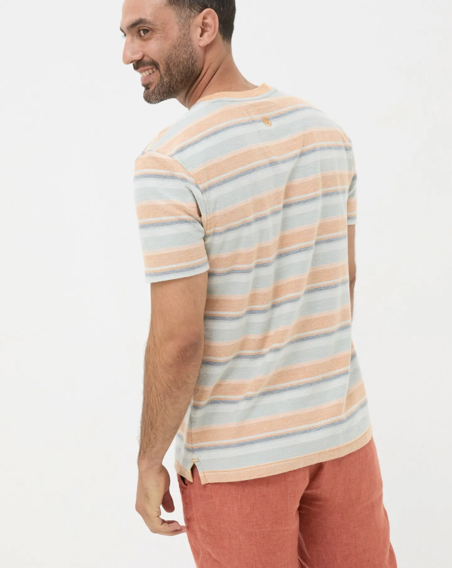 FatFace Trescowe Textured Stripe Polo