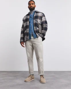 Jacamo Faux Wool Check Zip Detail Shacket
