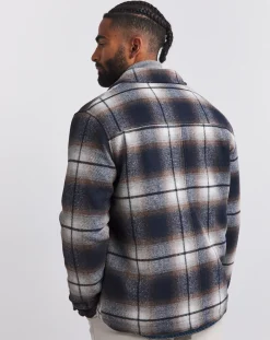 Jacamo Faux Wool Check Zip Detail Shacket