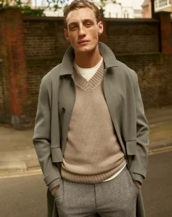 Jacamo Faux Wool Mac with Cuff Tabs