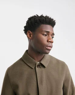 Jacamo Faux Wool Mac with Cuff Tabs