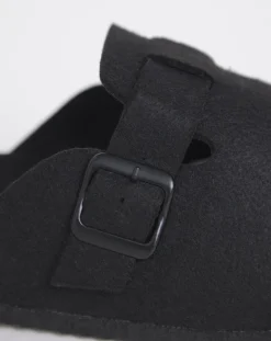 Jacamo Felt Buckle Mule Slipper Wide