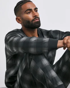 Jacamo Fleece Check Lounge Set