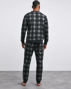 Jacamo Fleece Check Lounge Set