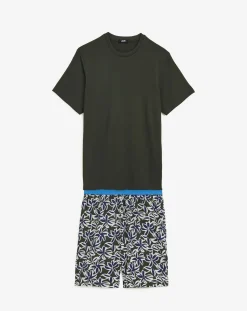 Jacamo Floral Jersey Graphic Tee and short set