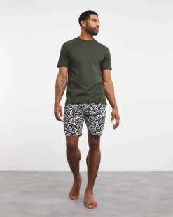 Jacamo Floral Jersey Graphic Tee and short set