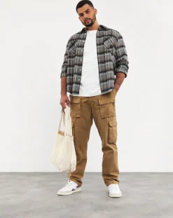 Jacamo Garment Dyed Multi Pocket Cargo