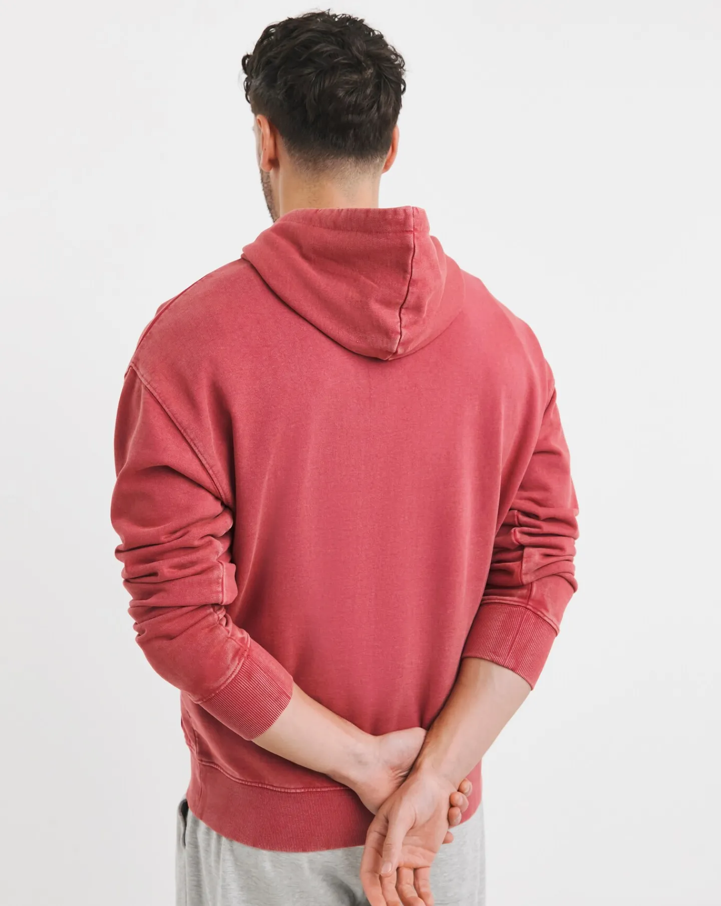 Jacamo Garment Dyed Relax Fit Overhead Hoodie