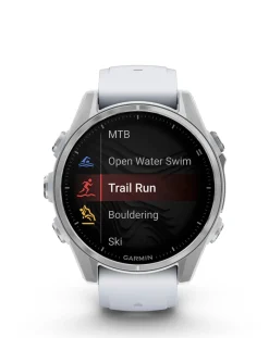 Garmin Fenix 8 43mm Amoled Smart Watch - with Whitestone Silicone Band