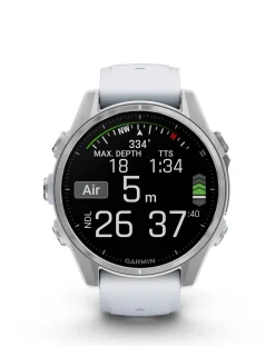 Garmin Fenix 8 43mm Amoled Smart Watch - with Whitestone Silicone Band