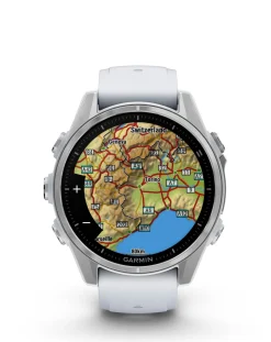 Garmin Fenix 8 43mm Amoled Smart Watch - with Whitestone Silicone Band