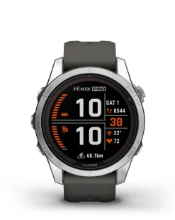 Garmin Fenix 7S Pro Solar Edition 42mm Smart Watch - Silver with Graphite Band