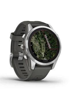 Garmin Fenix 7S Pro Solar Edition 42mm Smart Watch - Silver with Graphite Band
