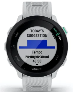Garmin Forerunner 55 GPS Running Smart Watch - White