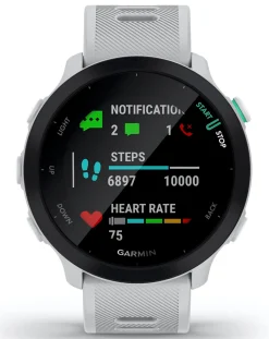 Garmin Forerunner 55 GPS Running Smart Watch - White