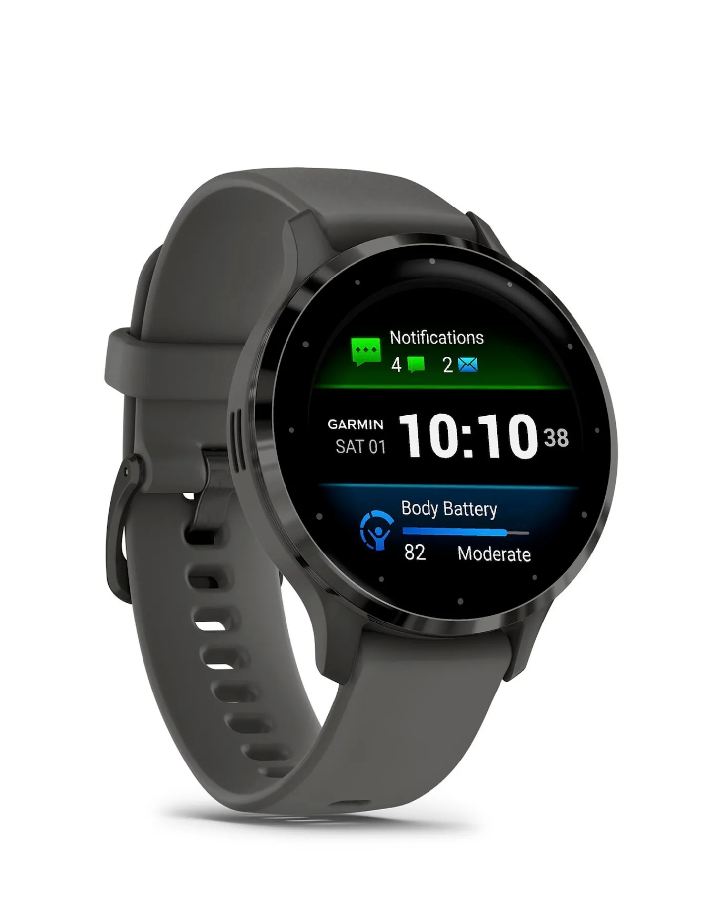 Garmin Venu 3S 41mm Smartwatch - Pebble Grey & Slate with Silicone Band