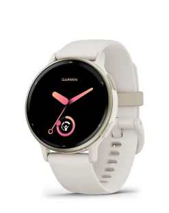 Garmin Venu 3S 41mm Smartwatch - Ivory and Soft Gold with Silicone Band