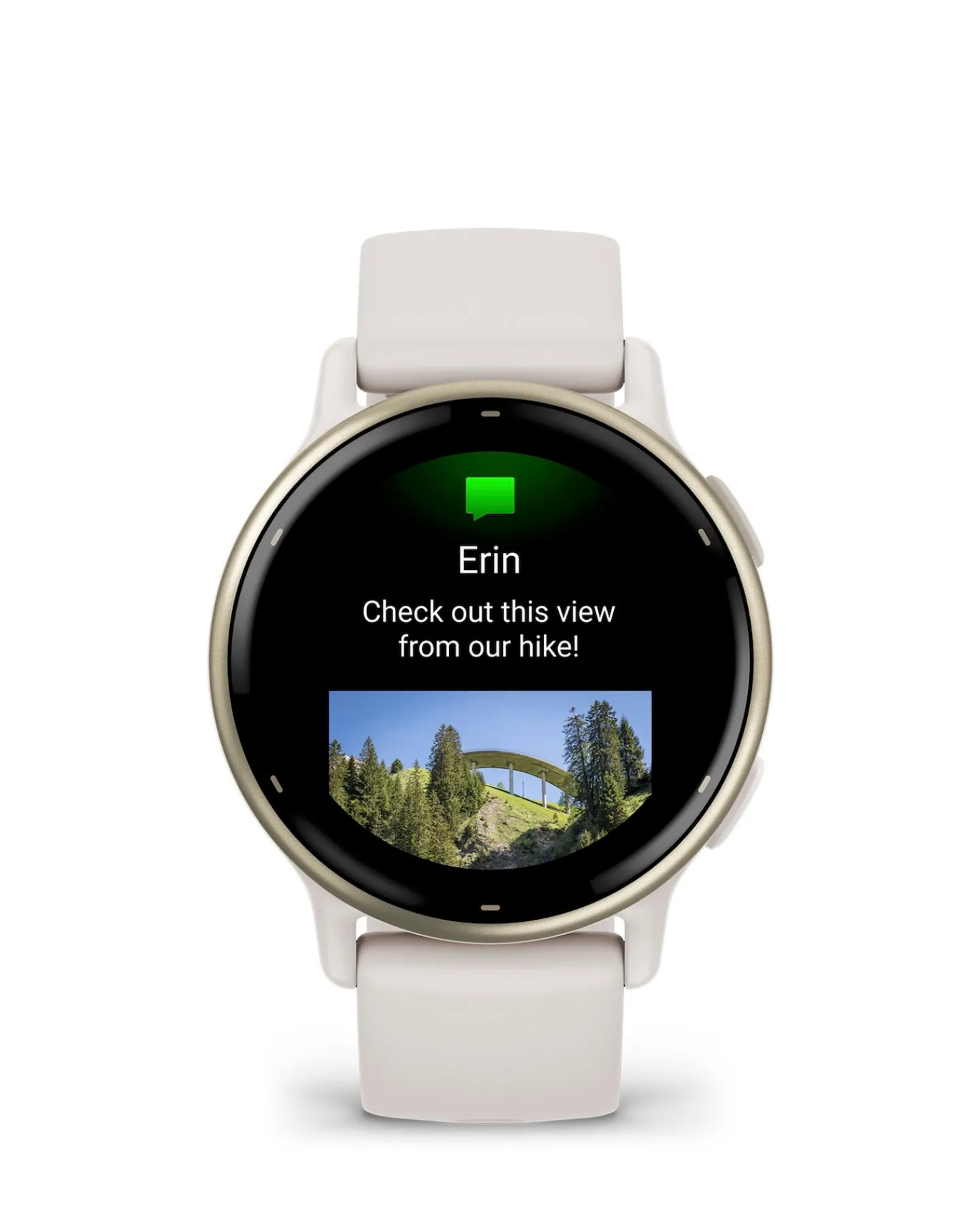 Garmin Venu 3S 41mm Smartwatch - Ivory and Soft Gold with Silicone Band