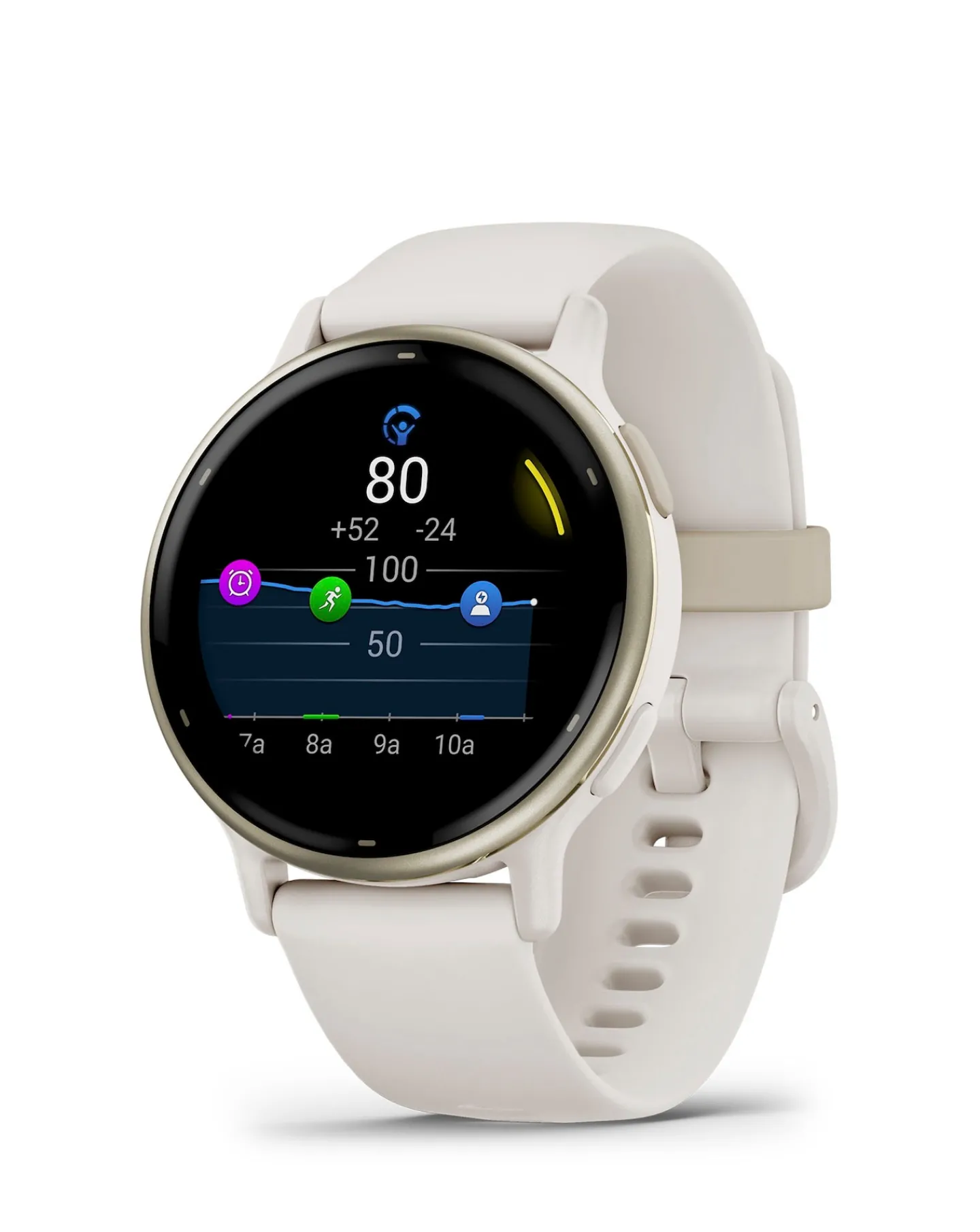 Garmin Venu 3S 41mm Smartwatch - Ivory and Soft Gold with Silicone Band