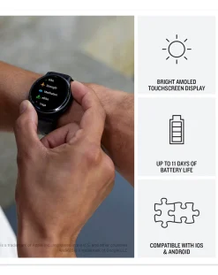 Garmin Vivoactive 5 Smart Watch - Slate & Black with SIlicone Band