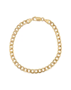 iJewel Gents 9 Carat Gold Hollow Curb Bracelet