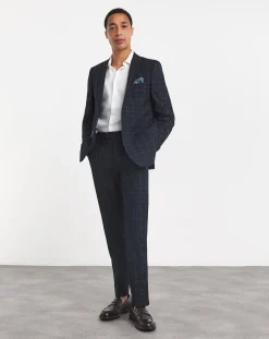 Jacamo Gingham Check Suit Trousers