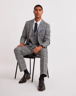 Jacamo Check Regular Fit Suit Trouser