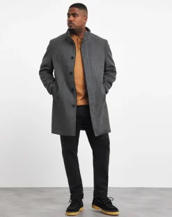 Jacamo Faux Wool Funnel Coat