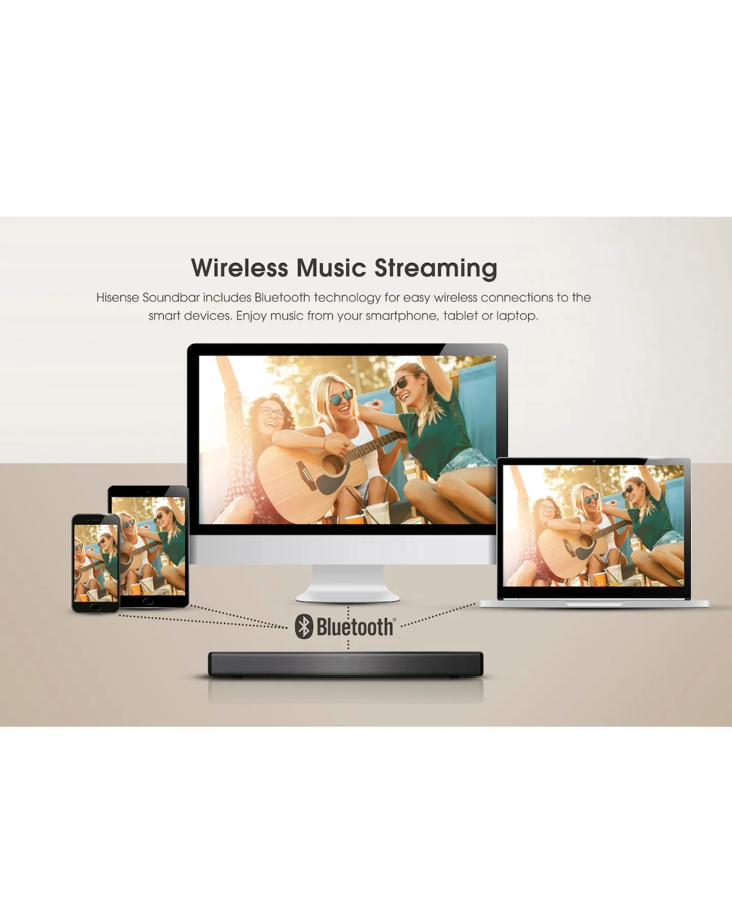 Hisense HS214 2.1ch 80W All-in-One Soundbar & Speaker
