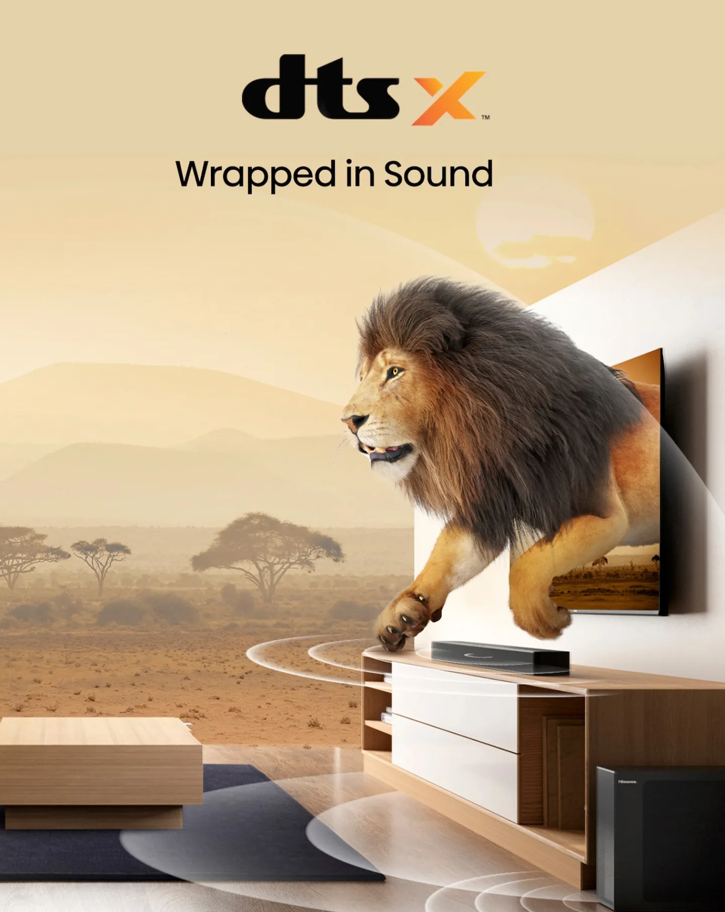 Hisense HS2100 2.1ch 240W Soundbar with DTS Virtual X and Wireless Subwoofer