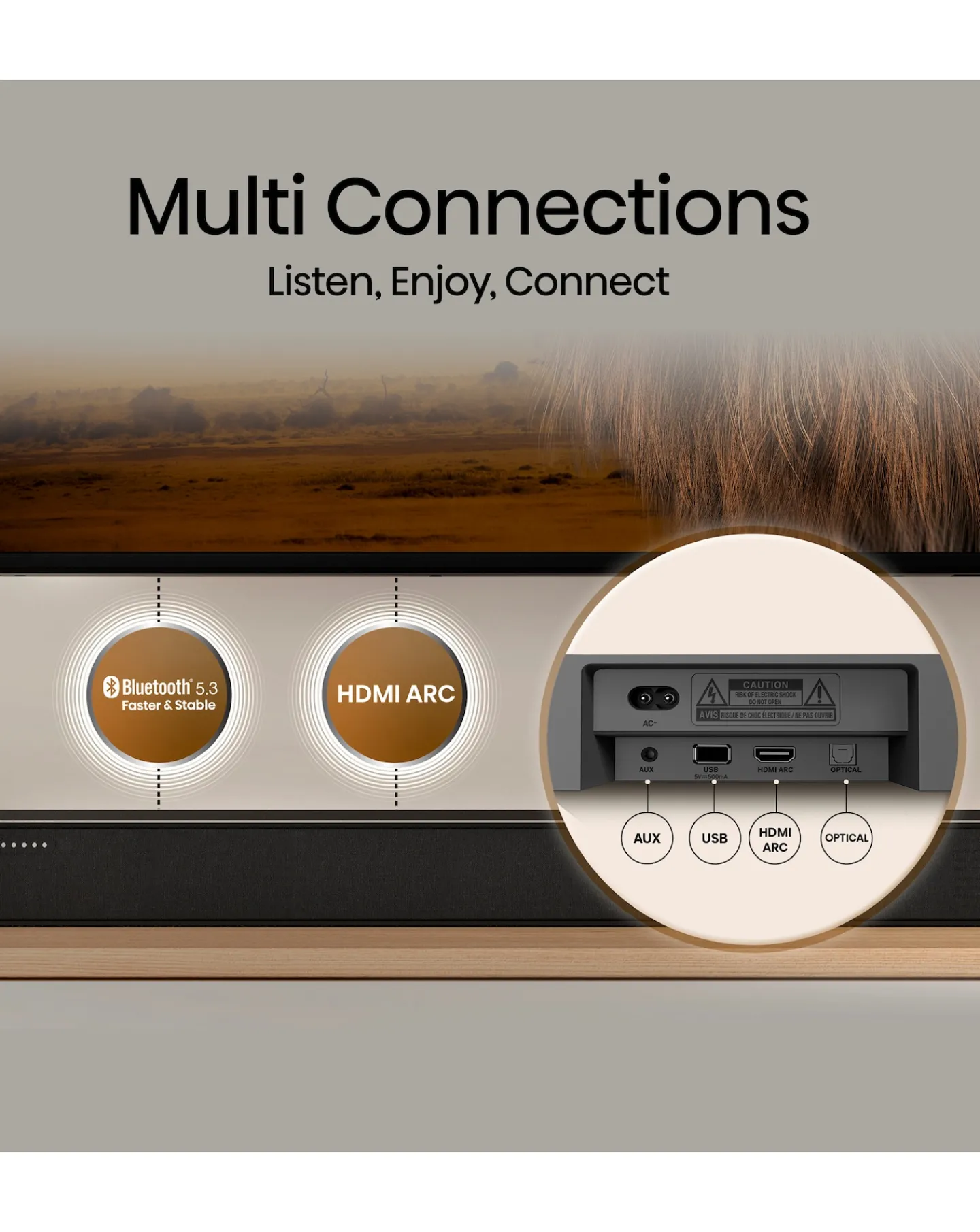 Hisense HS2100 2.1ch 240W Soundbar with DTS Virtual X and Wireless Subwoofer