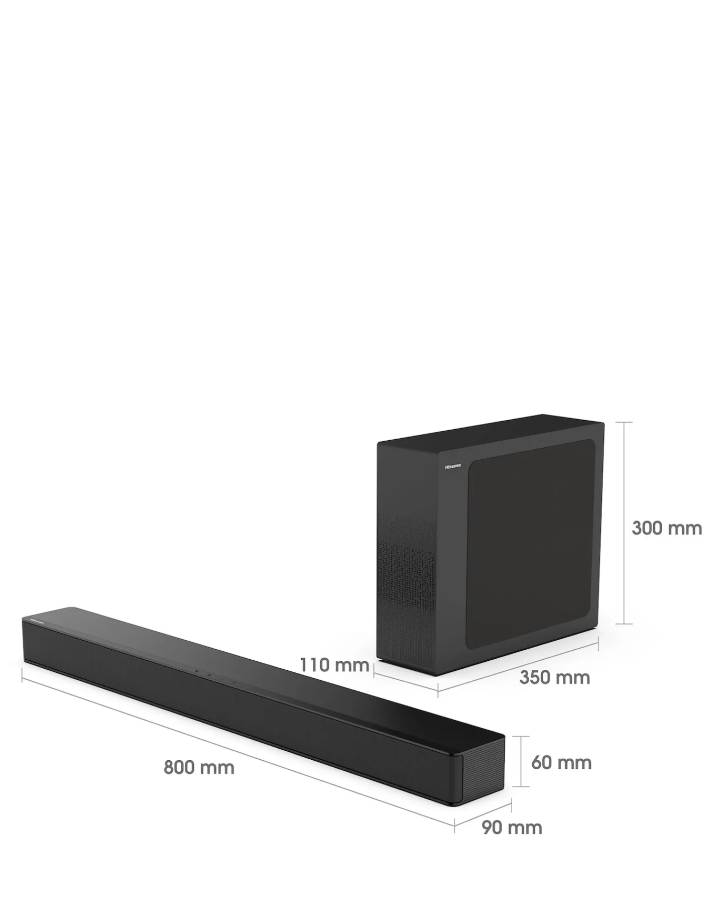 Hisense HS2100 2.1ch 240W Soundbar with DTS Virtual X and Wireless Subwoofer